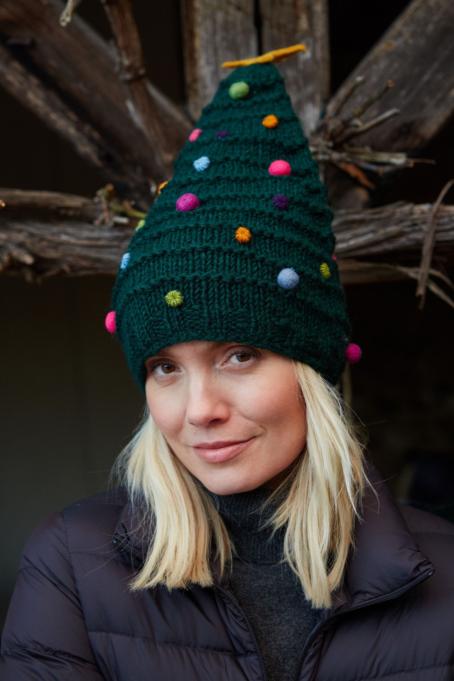 Hand Knitted Christmas Tree Hat The Perfect Festive Accessory for the Holidays - Image 6
