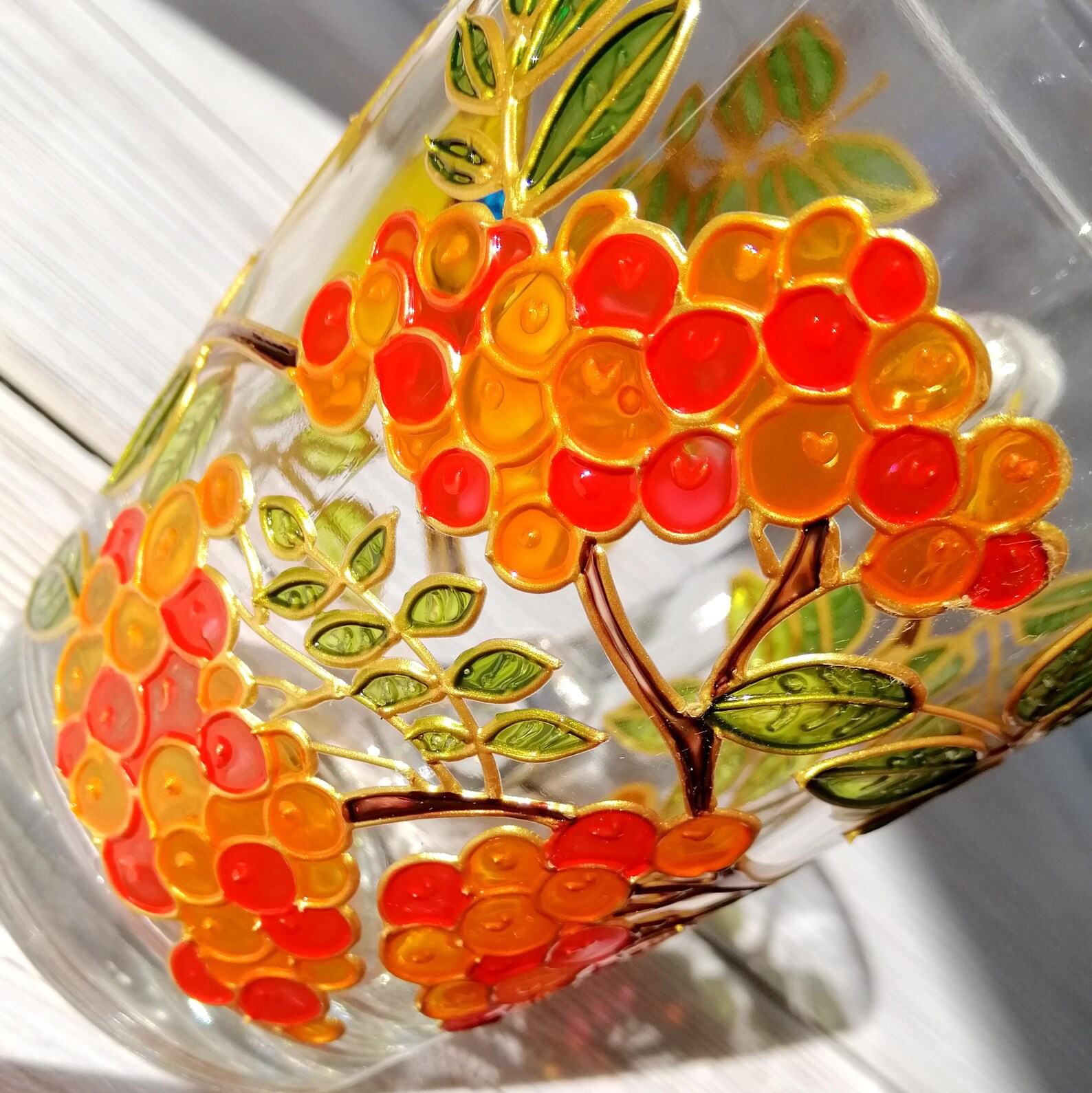 Hand-Painted Autumn Bird Mug A Thanksgiving Item for Nature Enthusiasts and Office Decor