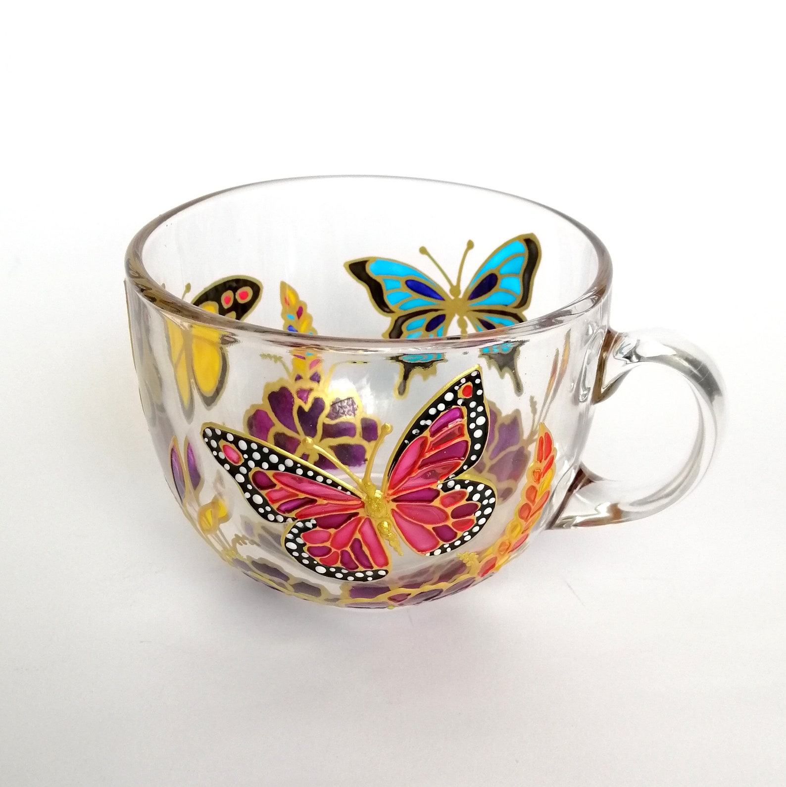 Hand-Painted Monarch Butterfly Coffee Mug A Nature Lover’s Delight