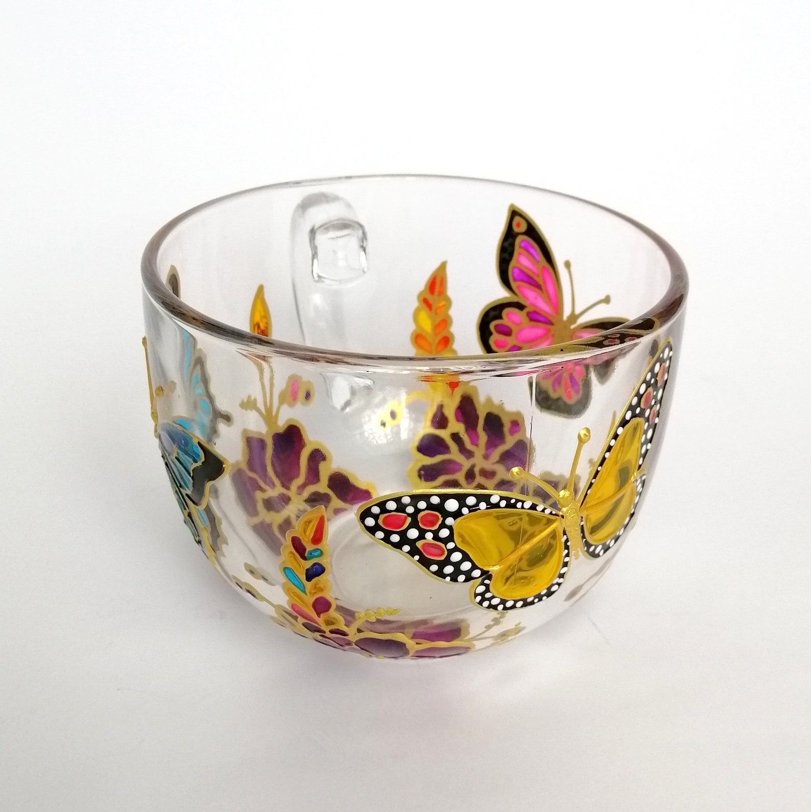 Hand-Painted Monarch Butterfly Coffee Mug A Nature Lover’s Delight