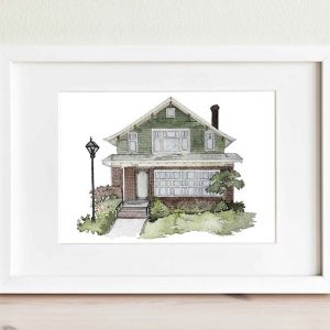 Hand-Painted Watercolor House Portrait Capture Your Home’s Charm with a Personalized Masterpiece