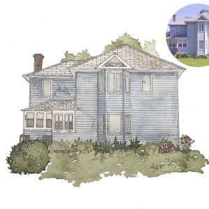 Hand-Painted Watercolor House Portrait Capture Your Home’s Charm with a Personalized Masterpiece