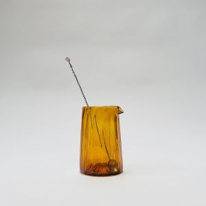 Handcrafted Amber Cocktail Mixing Glass Elevate Your Home Bar with Style and Precision