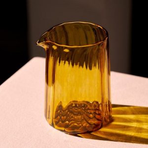 Handcrafted Amber Cocktail Mixing Glass Elevate Your Home Bar with Style and Precision