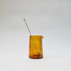 Handcrafted Amber Cocktail Mixing Glass Elevate Your Home Bar with Style and Precision