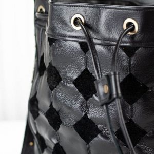 Handcrafted Black Leather Bucket Bag A Timeless Accessory for the Modern Woman