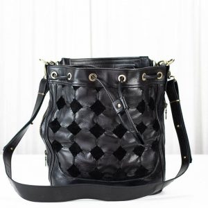 Handcrafted Black Leather Bucket Bag A Timeless Accessory for the Modern Woman