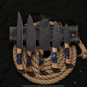 Handcrafted Culinary Arsenal Premium Steel Knife Set for Culinary Mastery