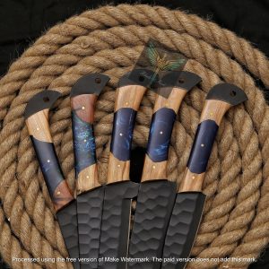 Handcrafted Culinary Arsenal Premium Steel Knife Set for Culinary Mastery