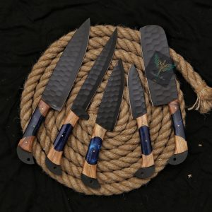 Handcrafted Culinary Arsenal Premium Steel Knife Set for Culinary Mastery