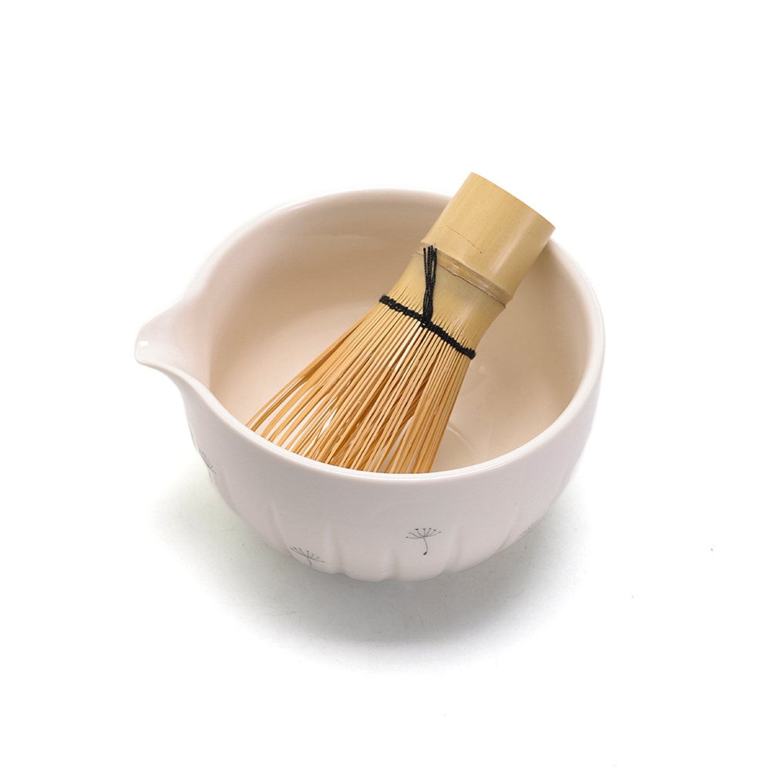 Handcrafted Dandelion Matcha Bowl Set Experience the Art of Japanese Tea Ceremony