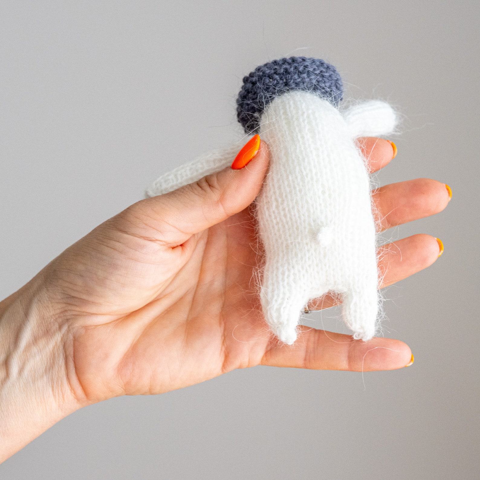 Handcrafted Pocket-Sized Cashmere Bear Your Cozy Companion