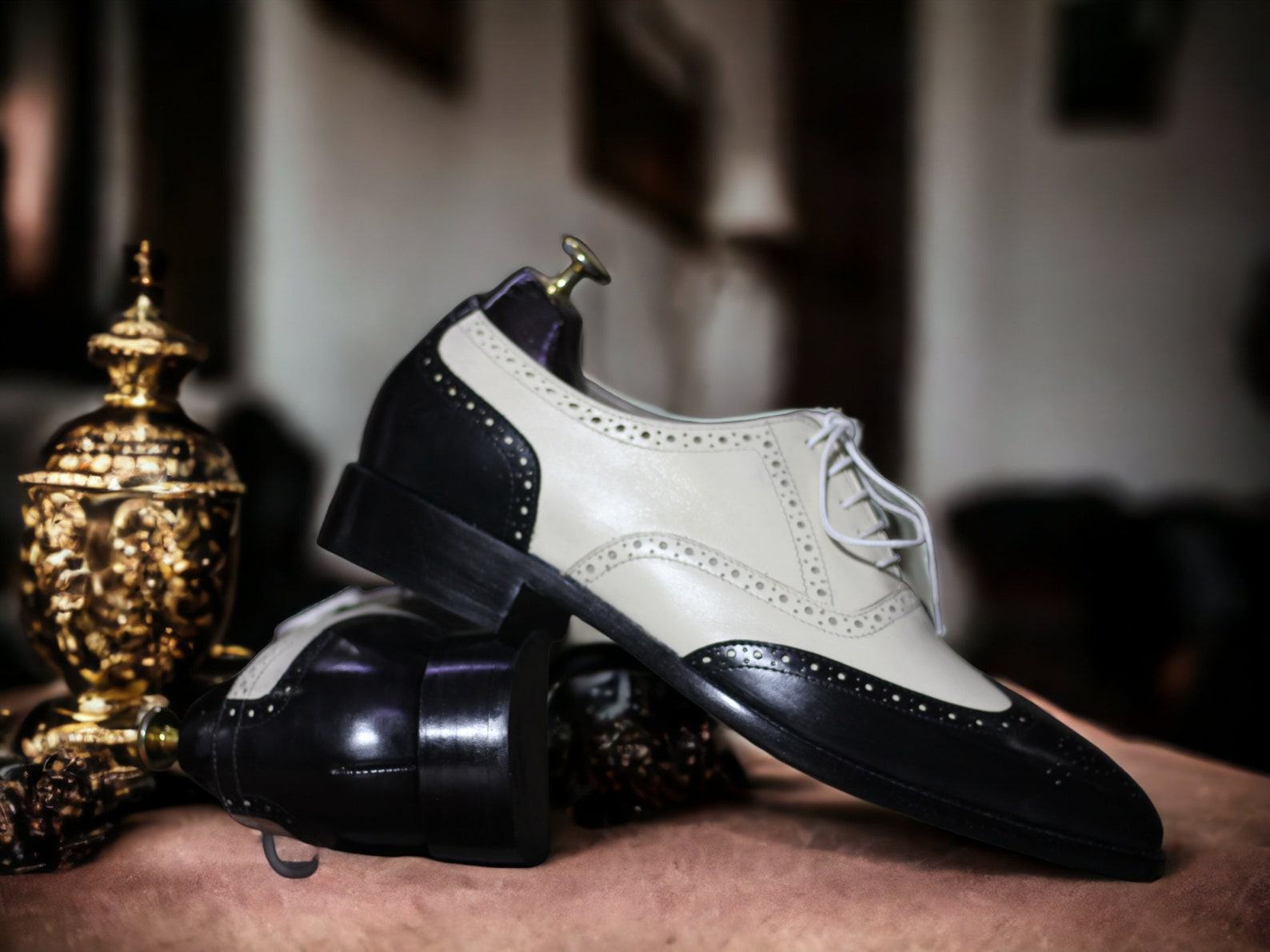 Handcrafted White Goodyear Welted Shoes – Bespoke Style & Quality - Image 2