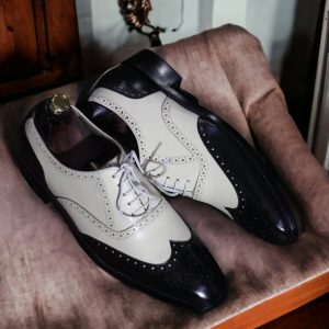 Handcrafted White Goodyear Welted Shoes – Bespoke Style & Quality