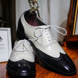 Handcrafted White Goodyear Welted Shoes – Bespoke Style & Quality