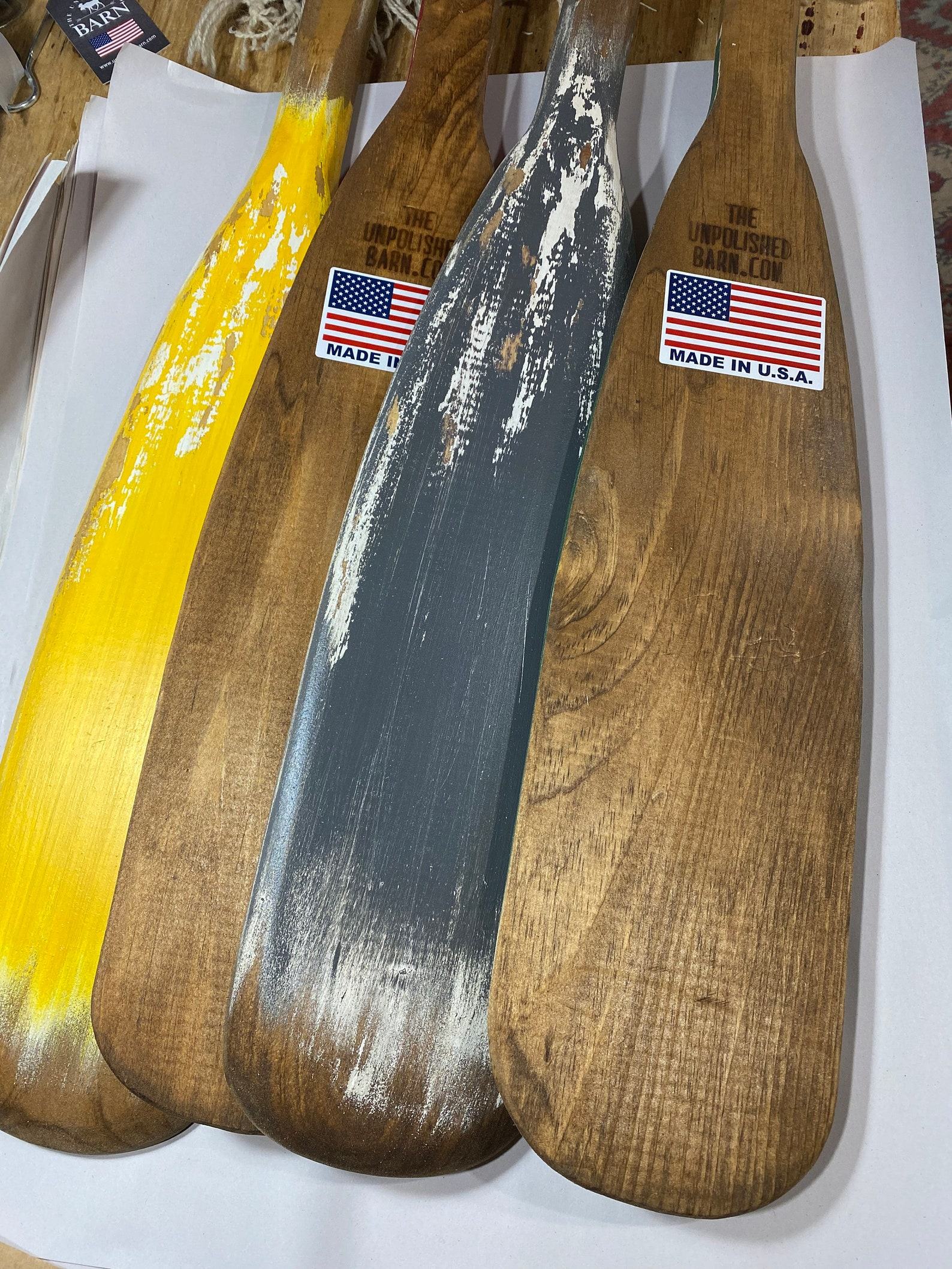 Handcrafted Wooden Boat Paddles Nautical Charm for Coastal and Rustic Decor - Image 2