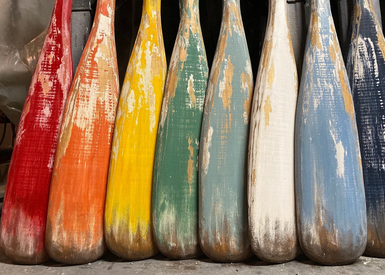 Handcrafted Wooden Boat Paddles Nautical Charm for Coastal and Rustic Decor - Image 3