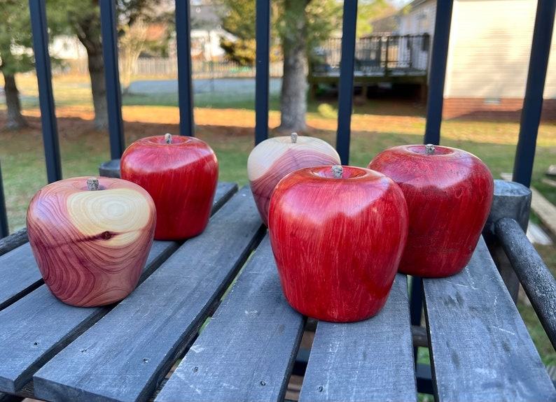 Handcrafted Wooden Fruit Collection Apples, Pumpkins, Pears, and Lemons
