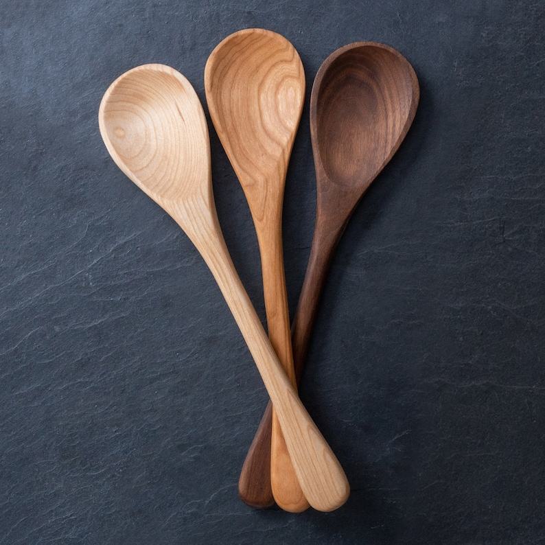 Handcrafted Wooden Spoons Culinary Masterpieces from American Black Cherry, Maple, and Walnut