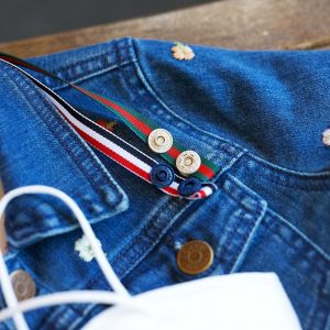 Handmade 2-Pack Stripe Face Mask Lanyard Keep Your Mask Secure and Stylish