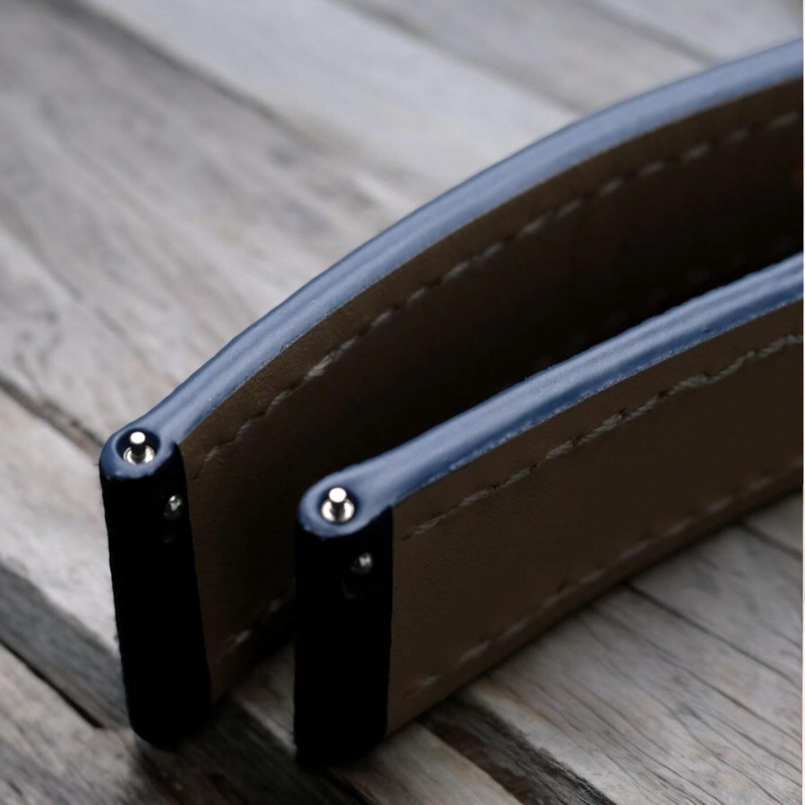 Handmade Alran Sully Navy Leather Watch Strap Elevate Your Timepiece with Premium Craftsmanship