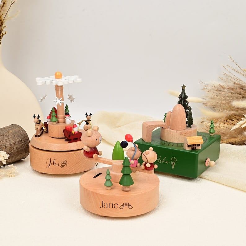 Handmade Ballerina Music Box – Heirloom Keepsake Present for Baby, Christmas & More