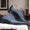 Handmade Black Leather Derby Shoes – Men’s Dress & Party Lace-Ups