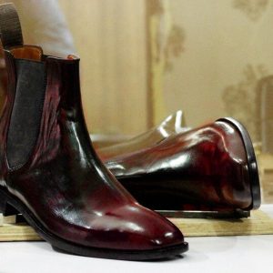 Handmade Brown Chelsea Boots  Men’s Goodyear Welted Dress Ankle Boots