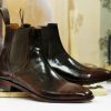 Handmade Brown Chelsea Boots  Men’s Goodyear Welted Dress Ankle Boots