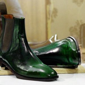 Handmade Brown Chelsea Boots  Men’s Goodyear Welted Dress Ankle Boots