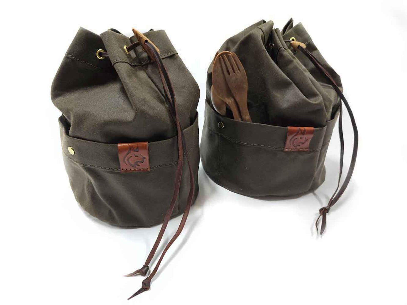 Handmade Bushcraft Bag Oilskin/Waxed Canvas for Cook Set, Camping Gear, and Outdoor Bushpot - Image 3