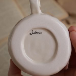 Handmade Ceramic Mug with Village Scene A Touch of Rustic Charm for Your Morning Brew