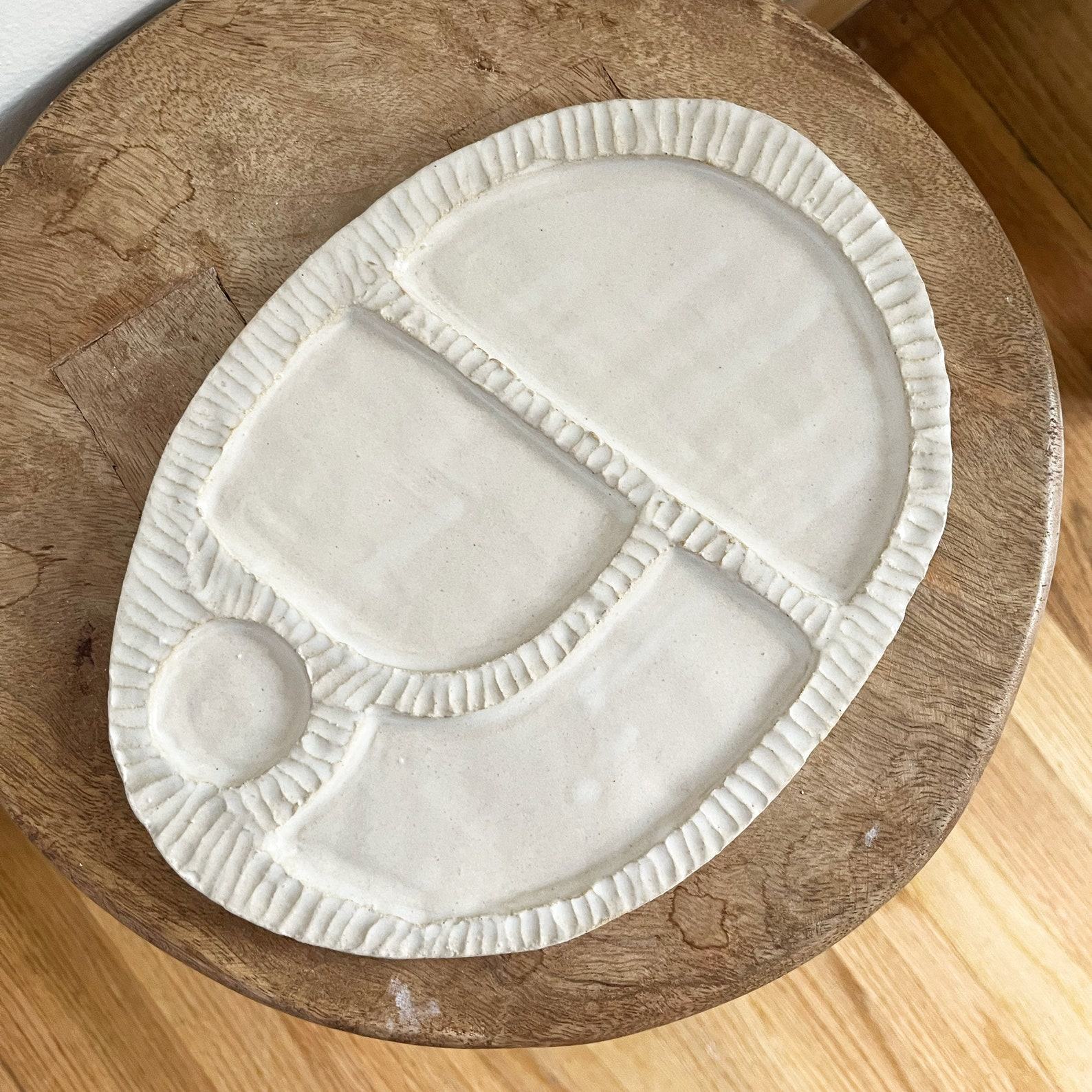 Handmade Ceramic Snack Palette A Culinary Canvas for Artistic Appetizers