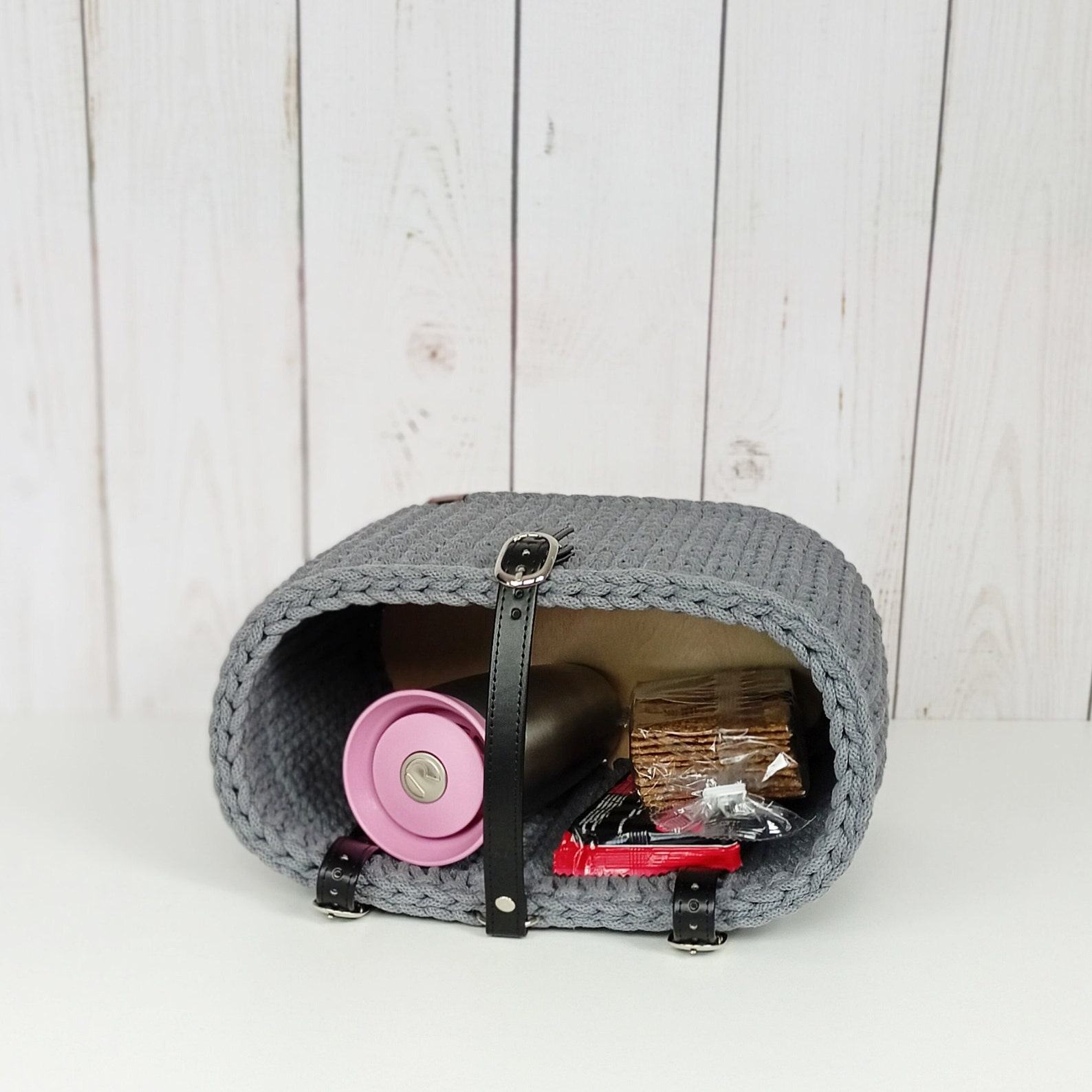 Handmade Crochet Bike Basket The Perfect Organizer for Your Cycling Adventures