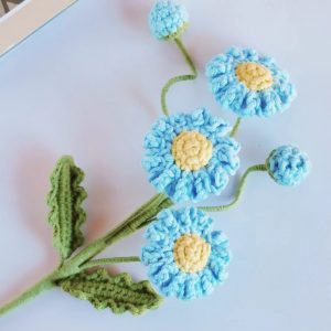 Handmade Crochet Daisy Flower A Personalized Item for Teachers, Home Decor, and Desk Embellishment