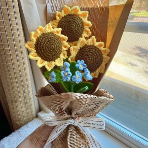Handmade Crochet Flowers Bouquet A Unique Item for Her