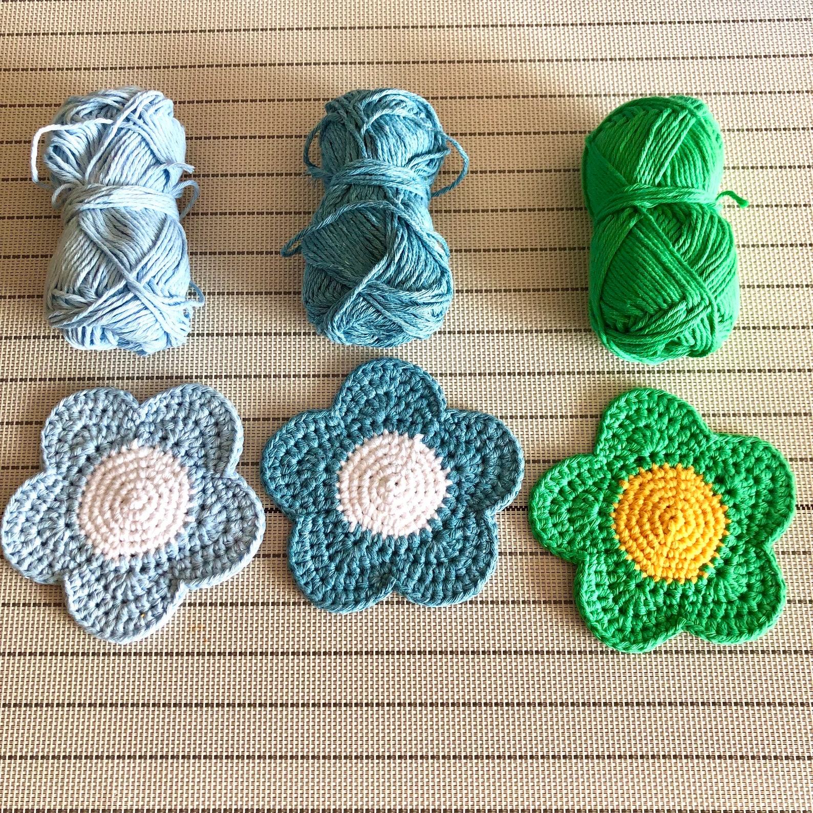 Handmade Daisy Crocheted Coasters Brighten Your Home with 95% Cotton Charm