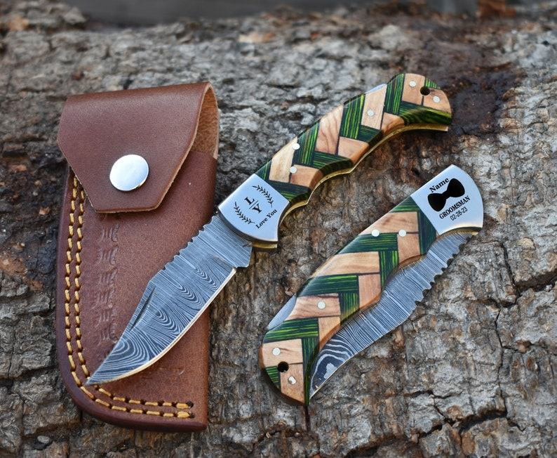 Handmade Damascus Pocket Knife A Timeless Item for Special Occasions