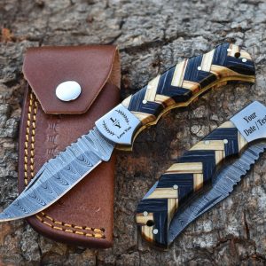 Handmade Damascus Pocket Knife A Timeless Item for Special Occasions