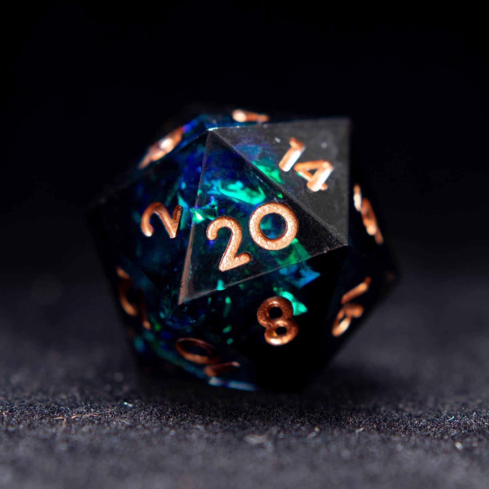 Handmade DND Resin Sharp Edge Dice Set Unleash the Lightning’s Fury - Image 3
