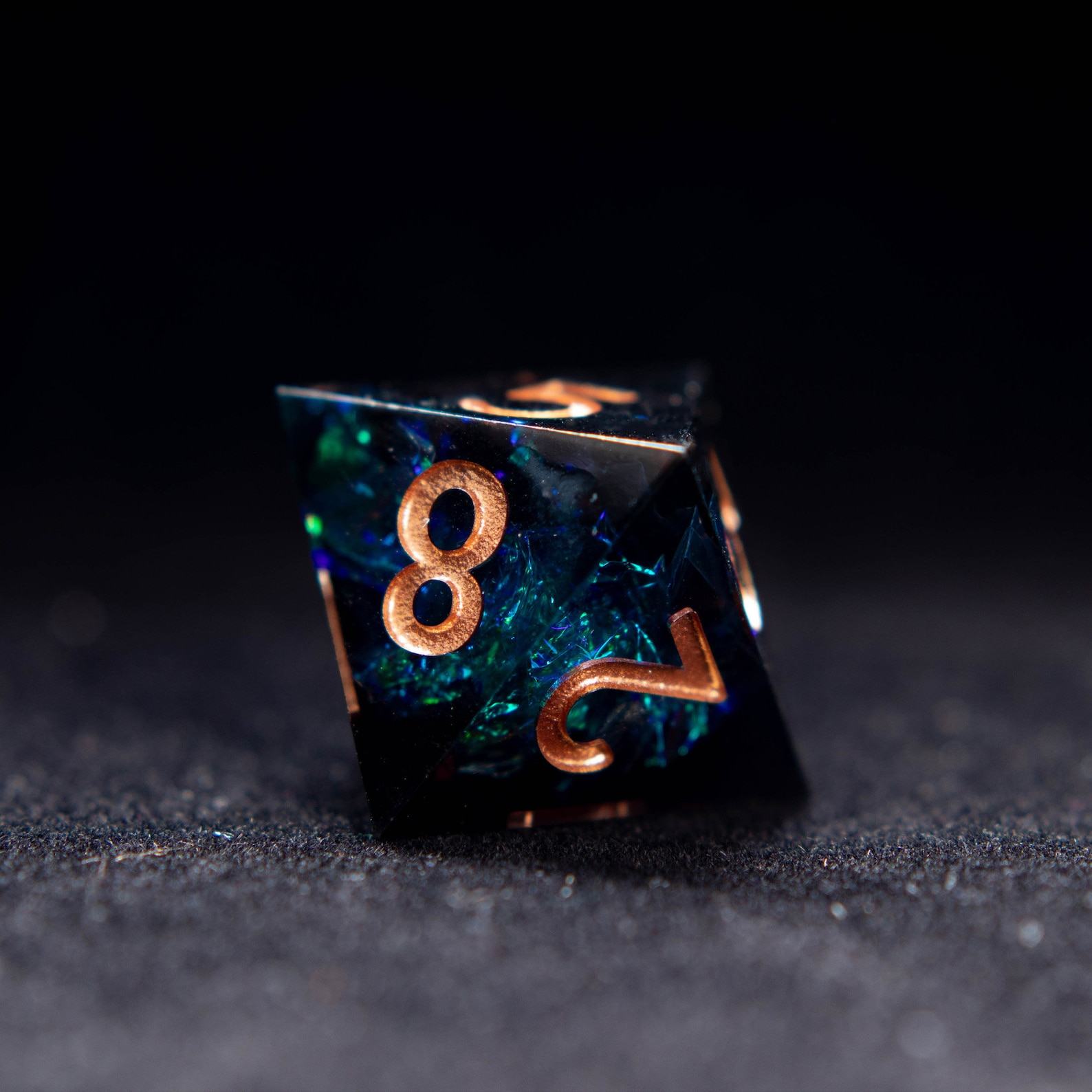 Handmade DND Resin Sharp Edge Dice Set Unleash the Lightning’s Fury - Image 5