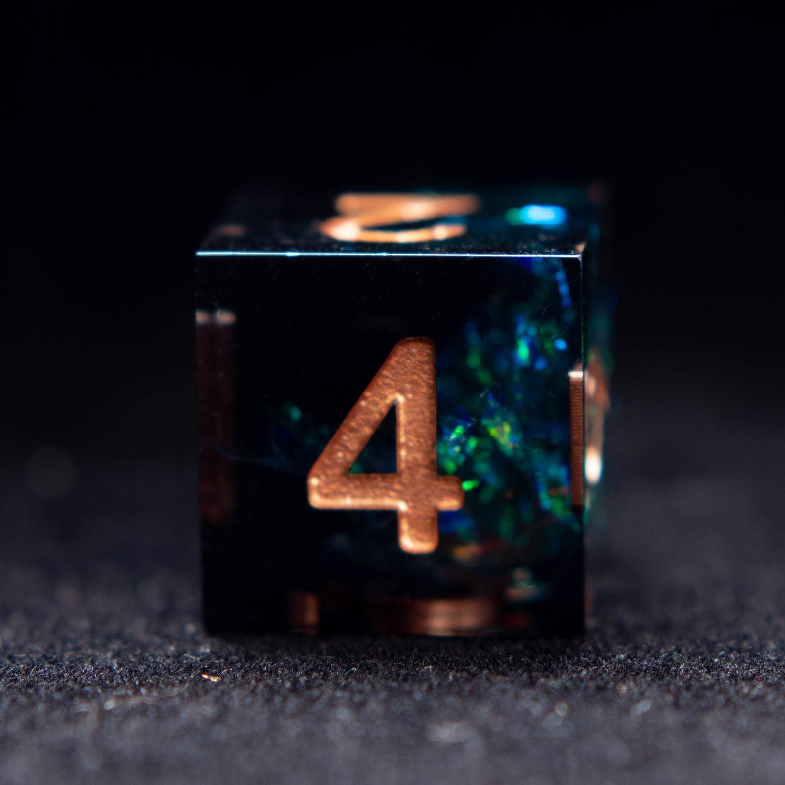 Handmade DND Resin Sharp Edge Dice Set Unleash the Lightning’s Fury - Image 2