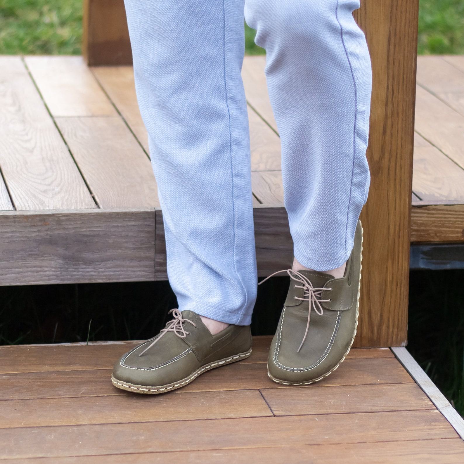 Handmade Earthing Leather Shoes for Men Connect with Nature, Ground Yourself