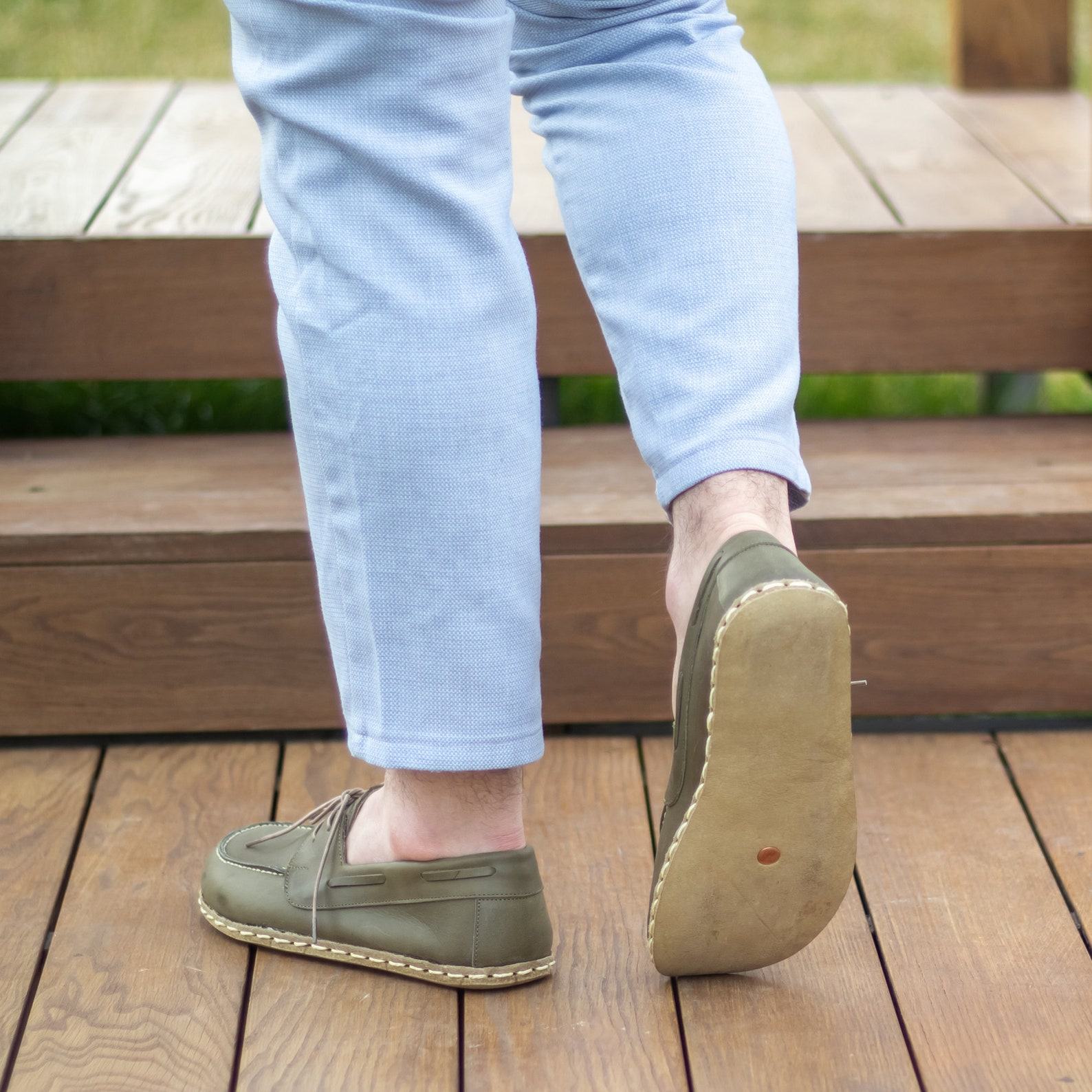 Handmade Earthing Leather Shoes for Men Connect with Nature, Ground Yourself