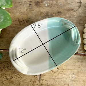 Handmade Green Ceramic Party Platter A Versatile Addition to Your Home and Gatherings