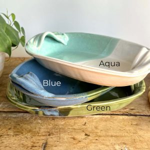 Handmade Green Ceramic Party Platter A Versatile Addition to Your Home and Gatherings