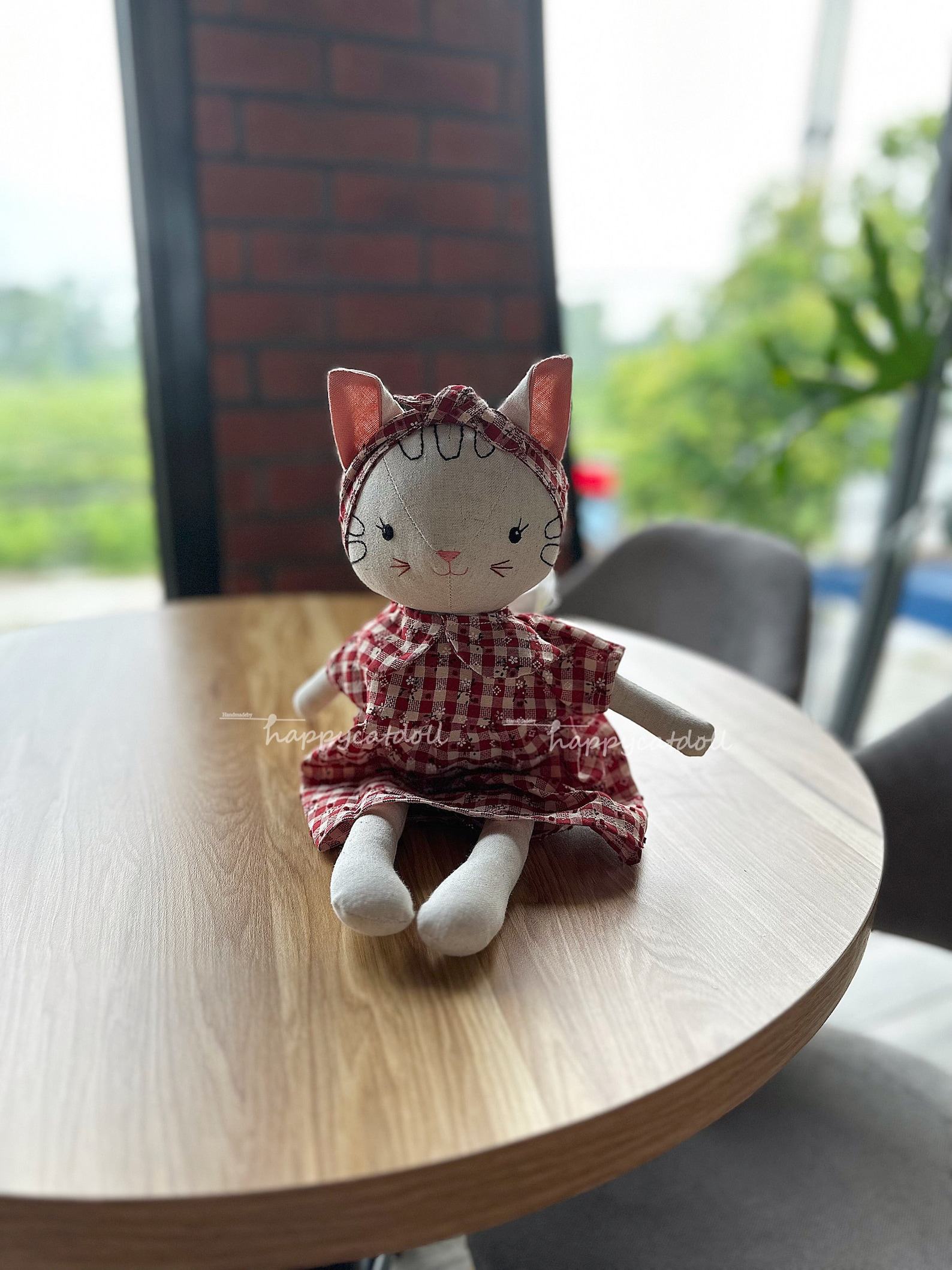 Handmade Heirloom Cat Doll A Cherished Companion for Little Ones - Image 4