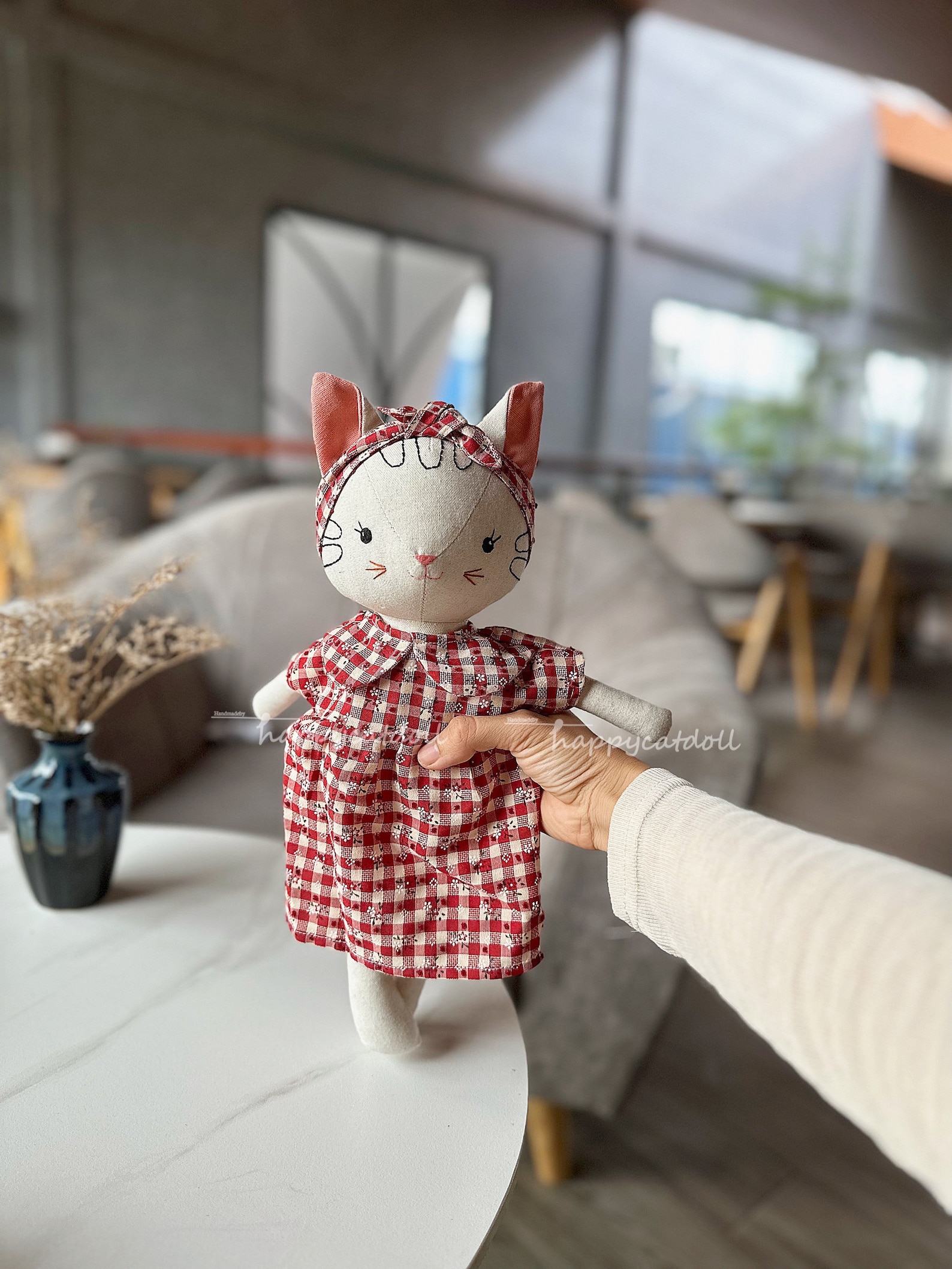 Handmade Heirloom Cat Doll A Cherished Companion for Little Ones - Image 6