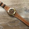 Handmade Leather Watch Band Elevate Your Timepiece with a Brogue Patterned Cuff