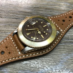 Handmade Leather Watch Band Elevate Your Timepiece with a Brogue Patterned Cuff